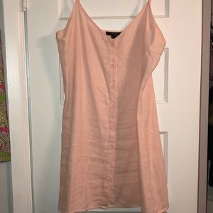 Pink Linen Dress